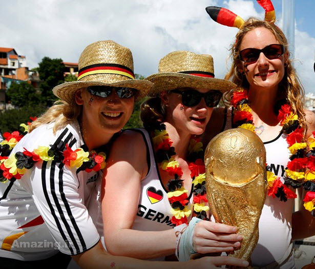 تماشاگران زن , تماشاگران جام جهانی 2014 , عکس تماشاگران دختر