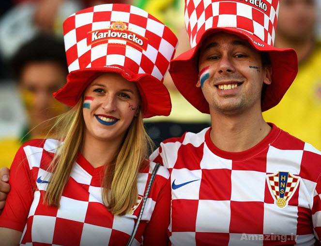 تماشاگران زن , تماشاگران جام جهانی 2014 , عکس تماشاگران دختر
