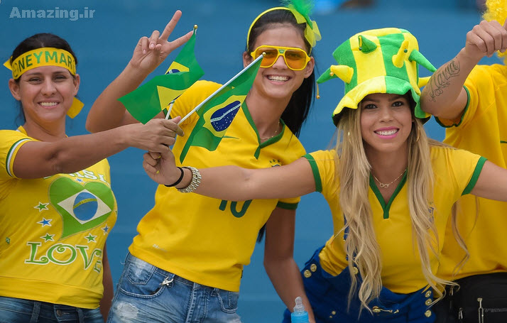 عکس های تماشاگران جام جهانی 2014 , تماشاچیان فوتبال در برزیل, عکس تماشاگران زن جام جهانی 2014