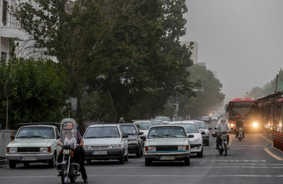 عکس طوفان دوم تهران , عکس شهر تهران ,  گرد و غبار تهران