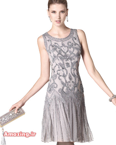 مدل لباس شب شیک دخترانه مجلسی کوتاه جدید 2015