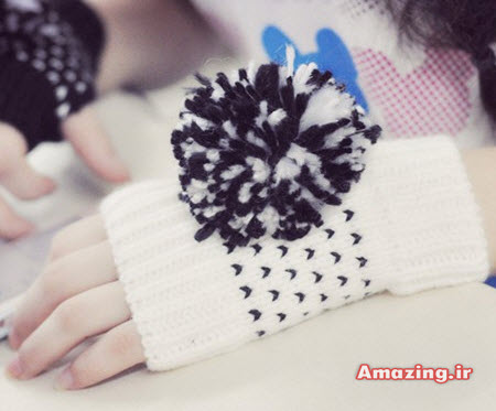 دستکش بافتنی کره ایی , مدل دستکش بافتنی , دستکش بافتنی دخترانه , دستکش بافتنی 2015 