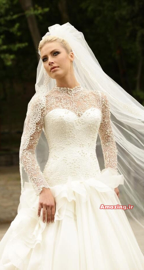لباس عروس 94 , لباس عروس اسکارلت پفی , لباس عروس ماهی ,مدل لباس عروس ترک